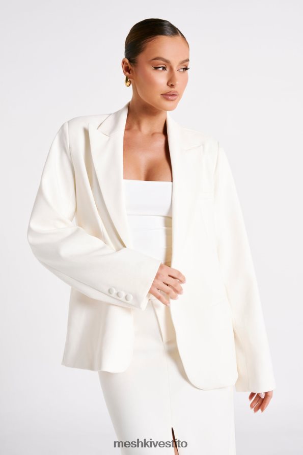 Meshki blazer oversize Bexley con spalline vestiario avorio 6L048P1624