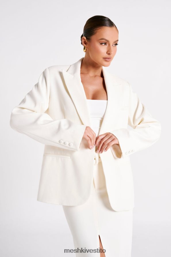 Meshki blazer oversize Bexley con spalline vestiario avorio 6L048P1624