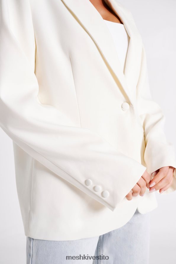 Meshki blazer oversize Bexley con spalline vestiario avorio 6L048P1624