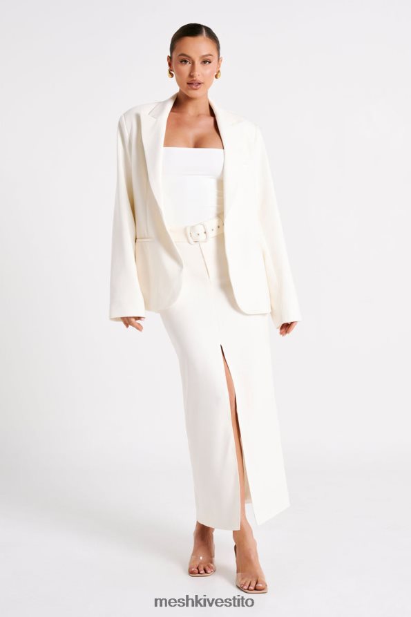 Meshki blazer oversize Bexley con spalline vestiario avorio 6L048P1624