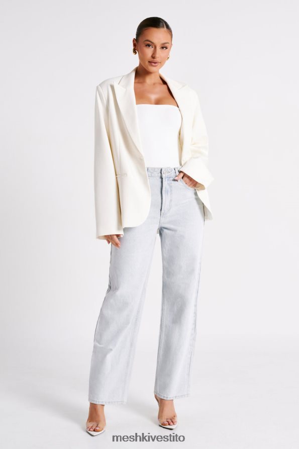 Meshki blazer oversize Bexley con spalline vestiario avorio 6L048P1624