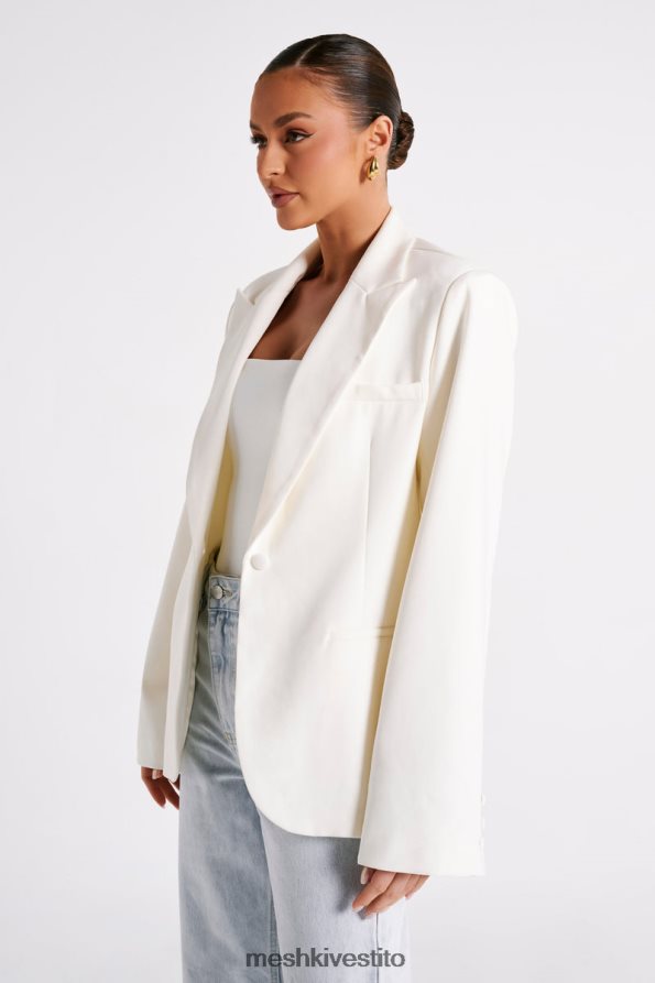 Meshki blazer oversize Bexley con spalline vestiario avorio 6L048P1624