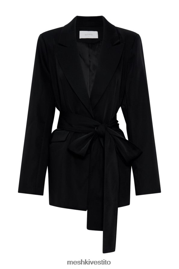 Meshki blazer oversize con cintura Arna vestiario nero 6L048P1643