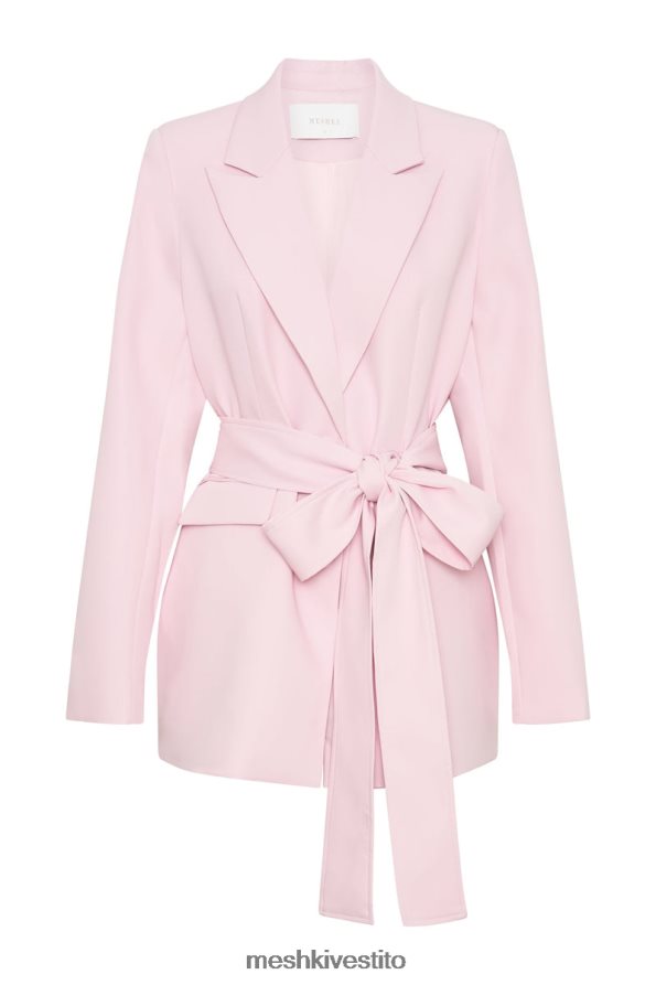 Meshki blazer oversize con cintura Arna vestiario rosa cipria 6L048P1630