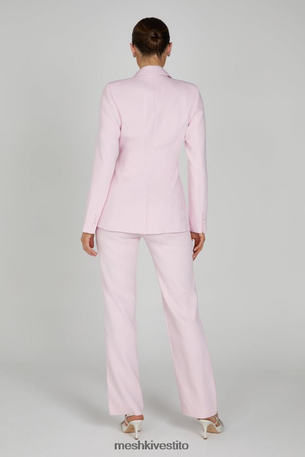 Meshki holda blazer aderente in vita stretto vestiario rosa cipria 6L048P1632