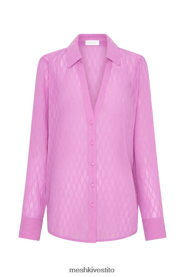 Meshki Camicia oversize Karla con pieghe a onde vestiario rosa Rosa 6L048P1057