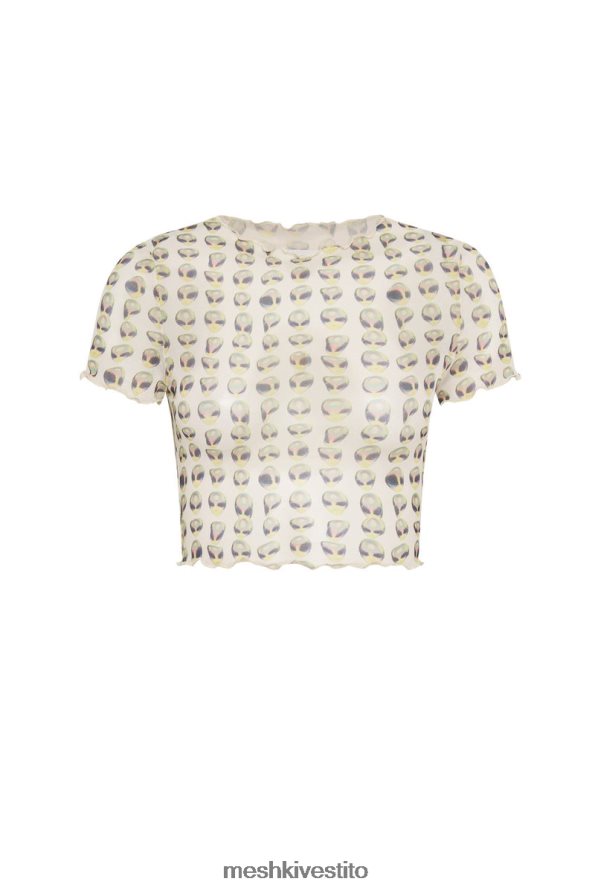 Meshki T-shirt corta in rete nora vestiario stampa aliena 6L048P1138