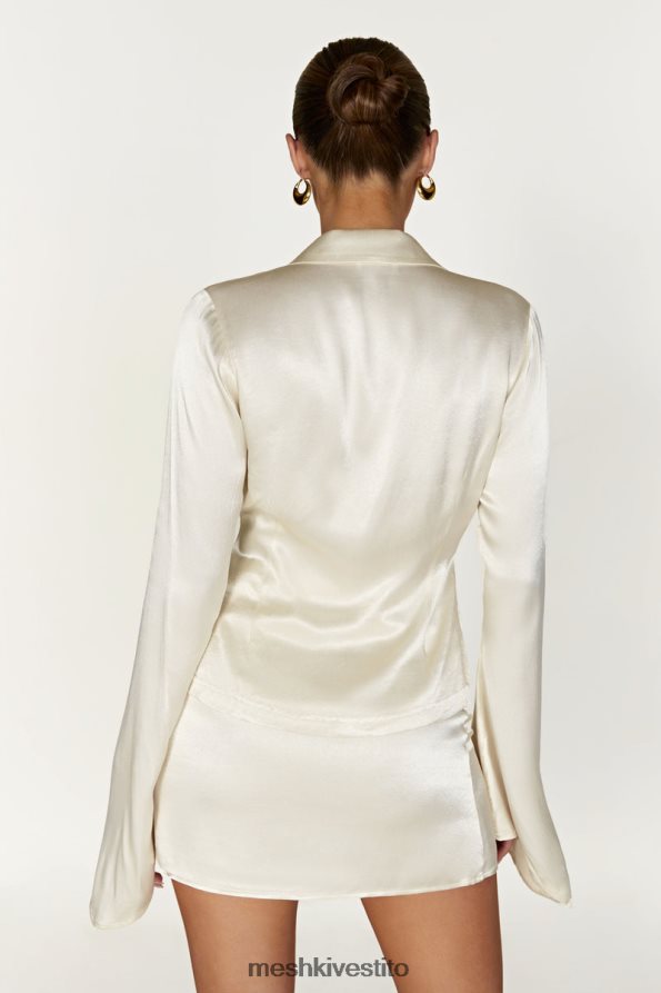 Meshki camicia a maniche lunghe con colletto noa vestiario avorio 6L048P876