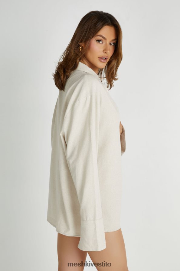 Meshki camicia di lino oversize Tasha vestiario naturale 6L048P818