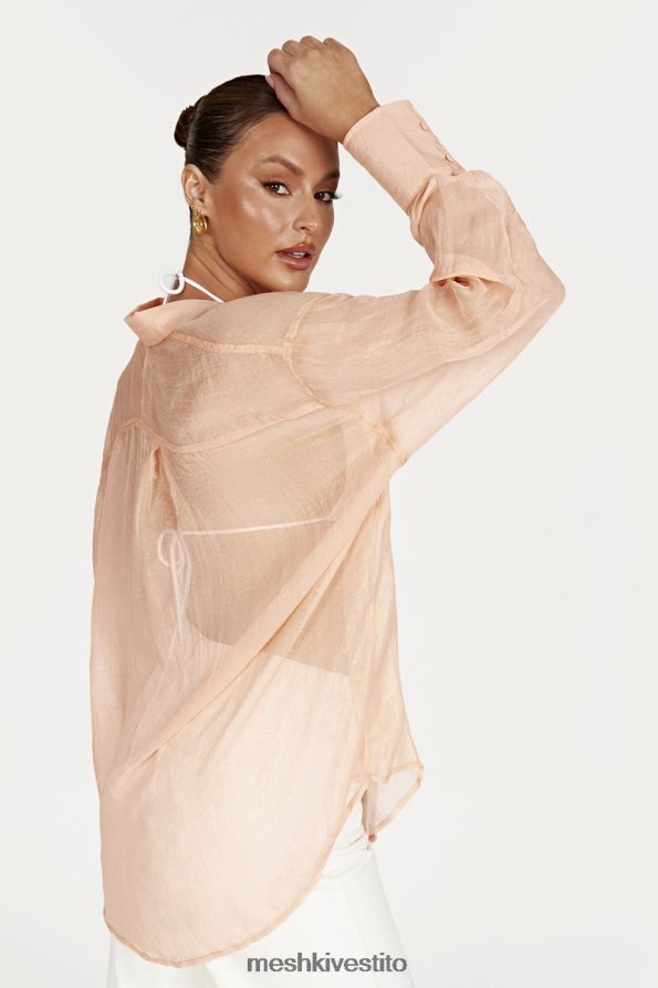 Meshki camicia oversize iridescente trasparente Molly vestiario pesca 6L048P1101
