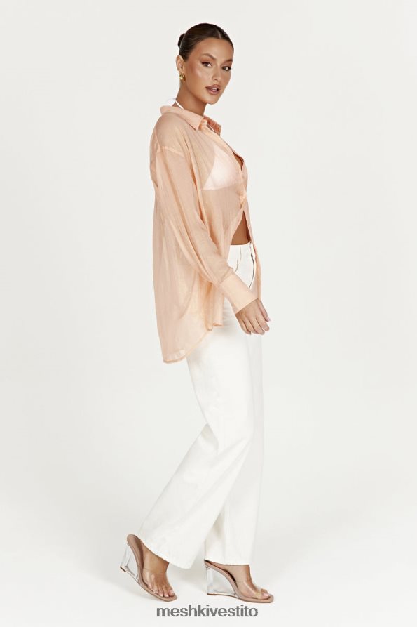 Meshki camicia oversize iridescente trasparente Molly vestiario pesca 6L048P1101