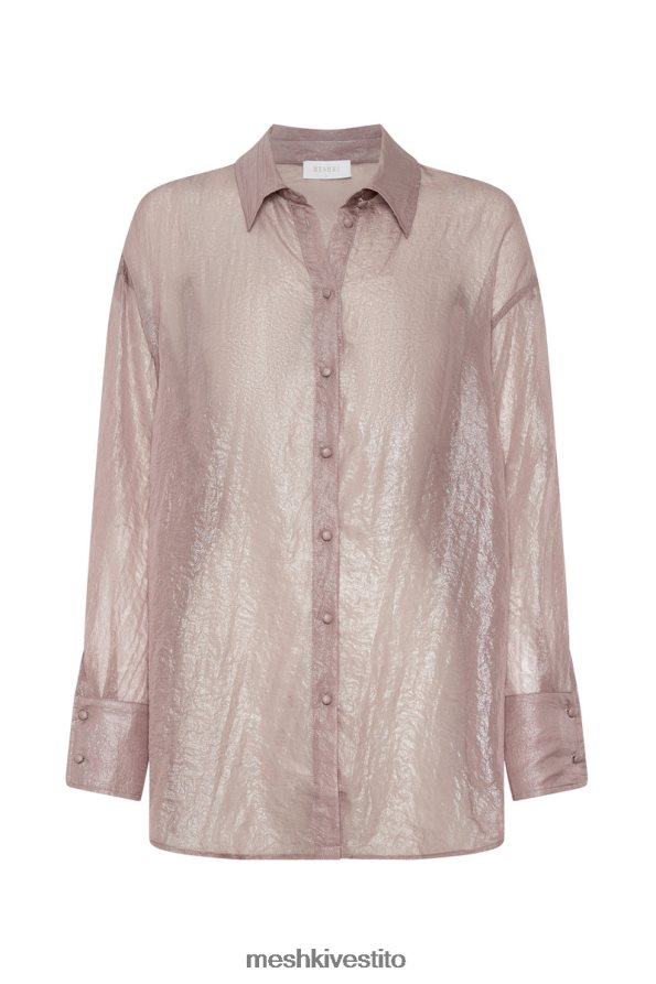 Meshki camicia oversize iridescente trasparente Molly vestiario tortora 6L048P1105