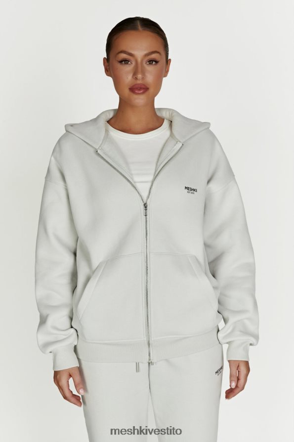 Meshki Felpa con cappuccio con zip integrale di Corie vestiario grigio fumo 6L048P880