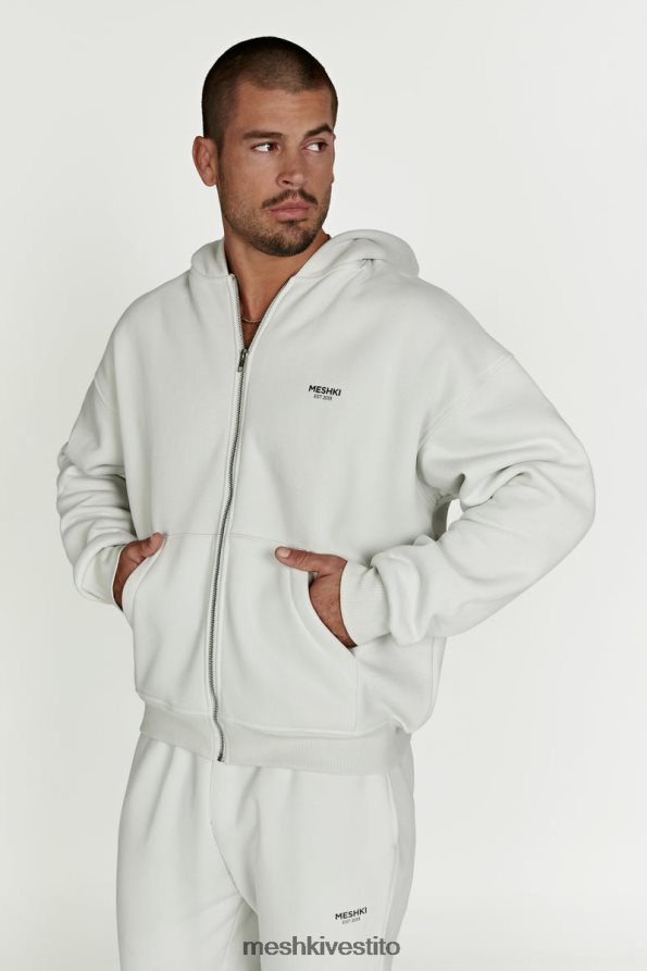 Meshki Felpa con cappuccio con zip integrale di Corie vestiario grigio fumo 6L048P880