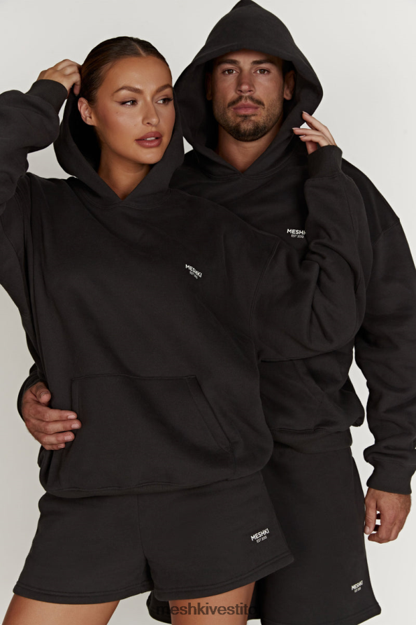 Meshki Felpa oversize con cappuccio Bernie vestiario nero crepuscolo 6L048P936