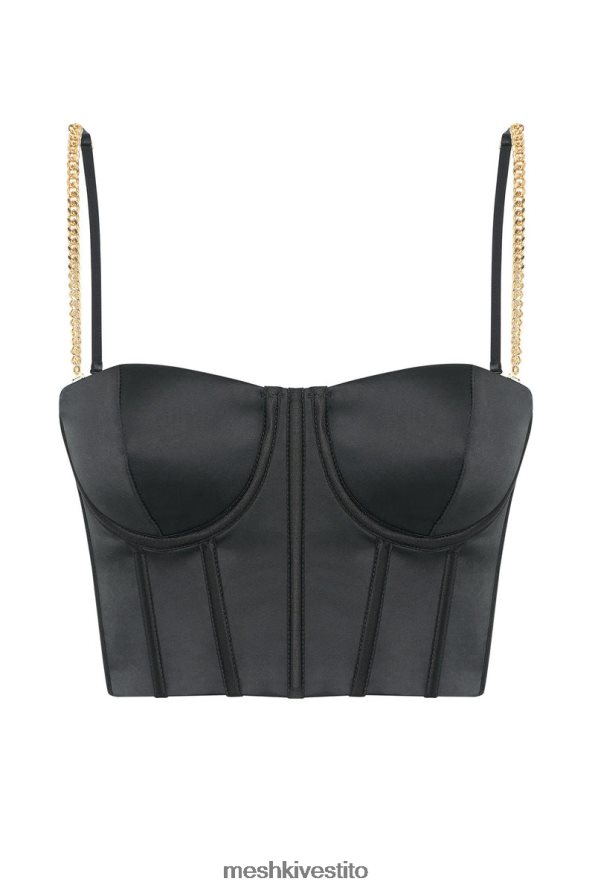 Meshki Bustier con corsetto con cinturino a catena Alexina vestiario nero 6L048P1107