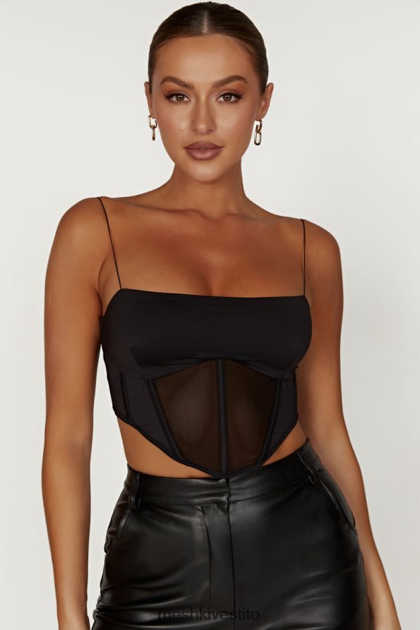 Meshki Bustino con corsetto in rete Jada vestiario nero 6L048P993