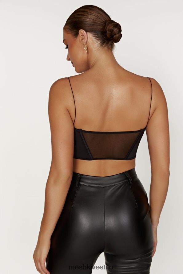 Meshki Bustino con corsetto in rete Jada vestiario nero 6L048P993
