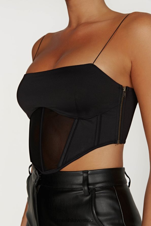 Meshki Bustino con corsetto in rete Jada vestiario nero 6L048P993