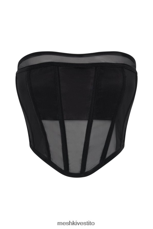 Meshki Bustino con corsetto senza spalline Helen vestiario nero 6L048P1035