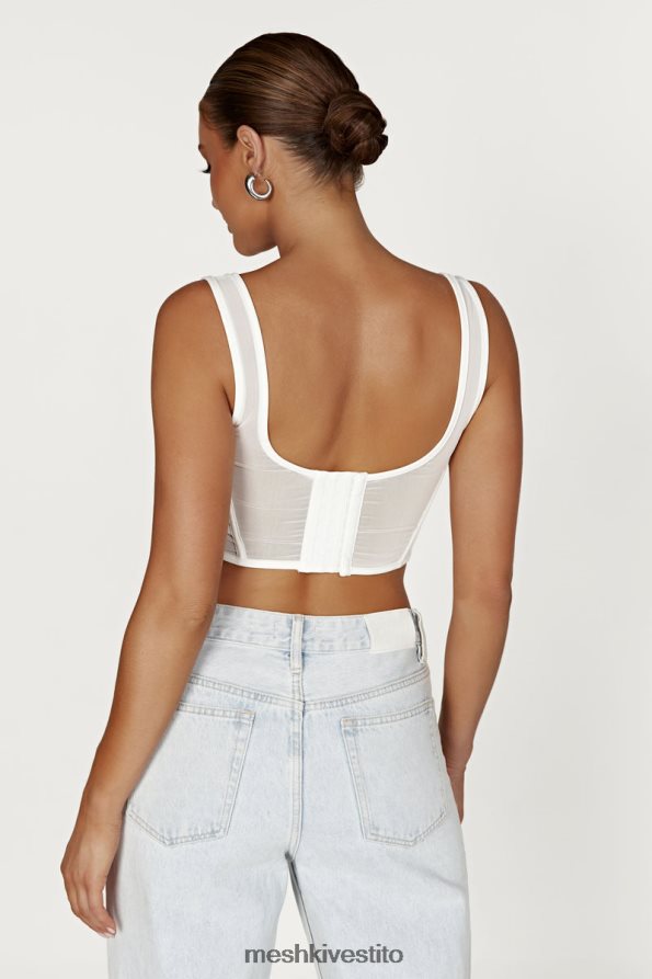 Meshki Delaney corsetto bustier vestiario bianco 6L048P907