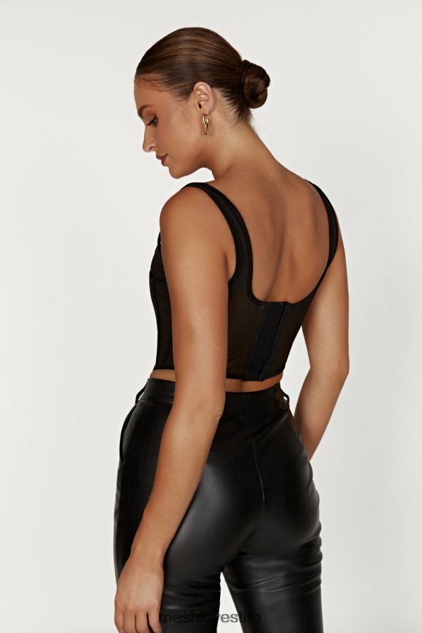 Meshki Delaney corsetto bustier vestiario nero 6L048P875