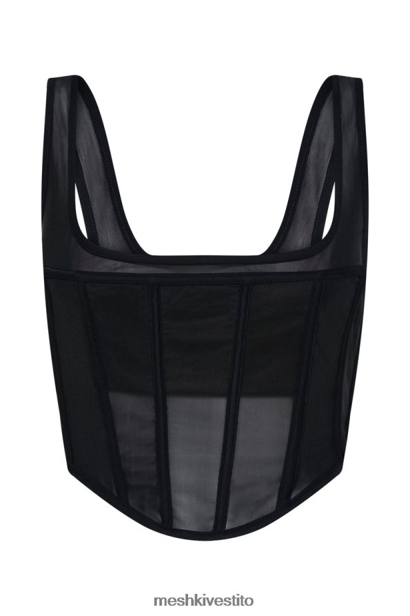 Meshki Delaney corsetto bustier vestiario nero 6L048P875