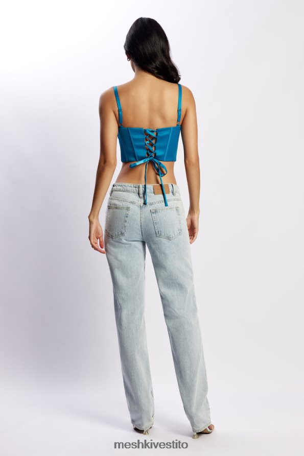 Meshki Kristy parte superiore del corsetto con busto arricciato vestiario blu marino 6L048P975