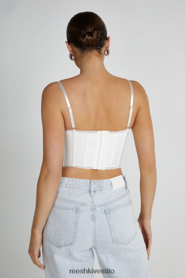 Meshki bustier in pizzo sansa vestiario bianco 6L048P794