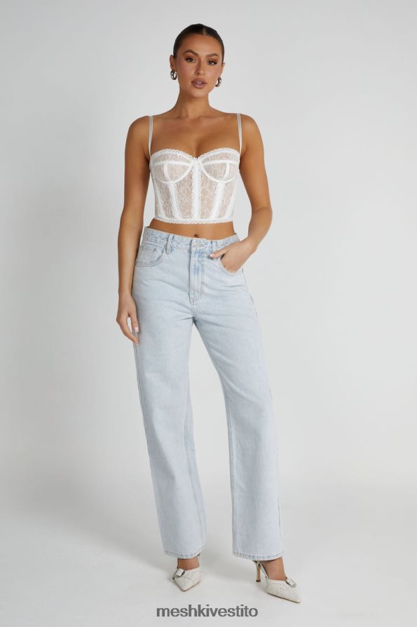 Meshki bustier in pizzo sansa vestiario bianco 6L048P794