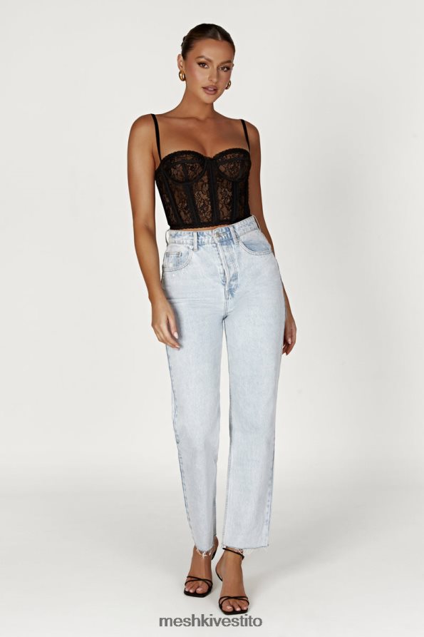 Meshki bustier in pizzo sansa vestiario nero 6L048P827