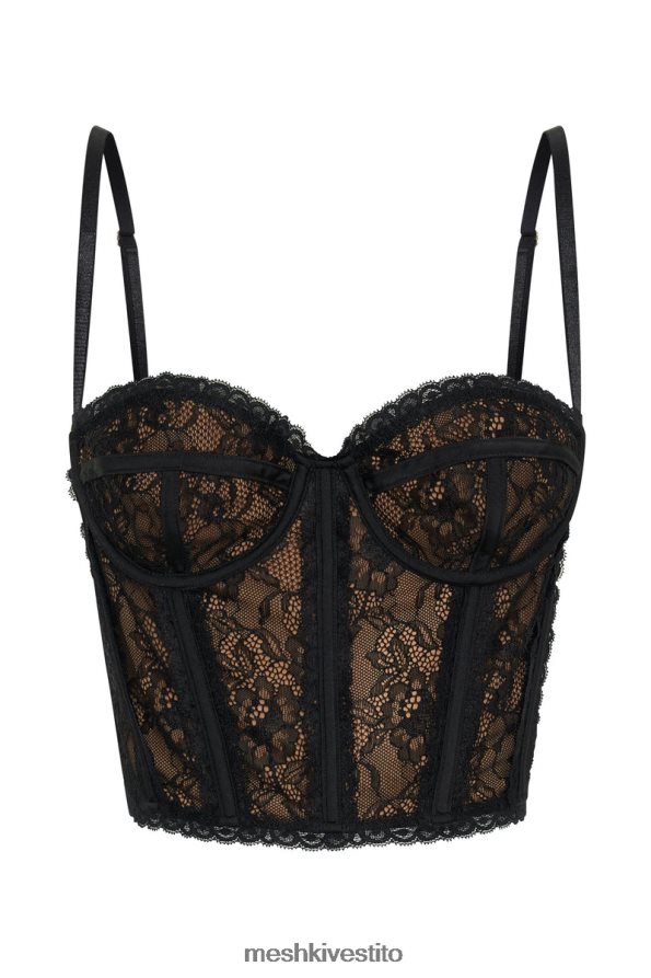 Meshki bustier in pizzo sansa vestiario nero 6L048P827