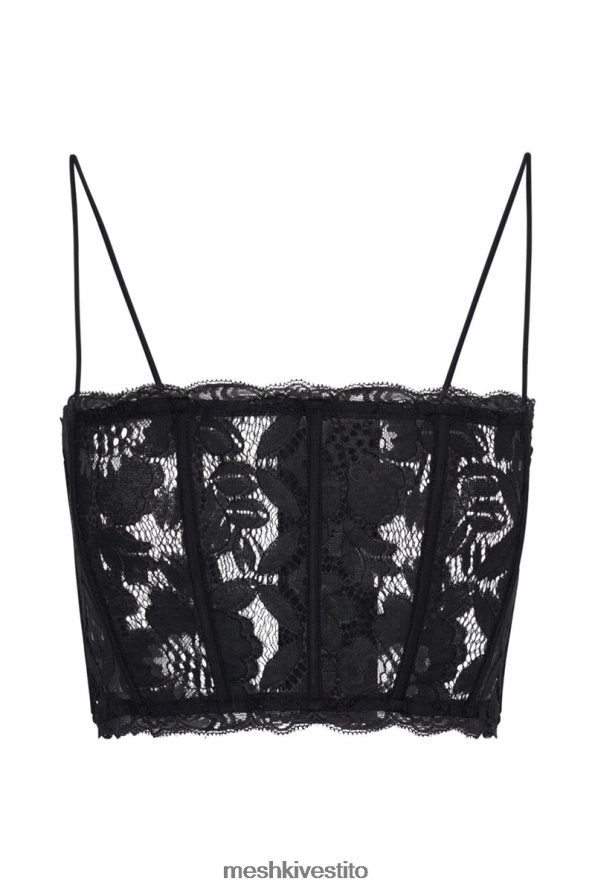 Meshki corpetto Bellamy in pizzo smerlato vestiario nero 6L048P1016