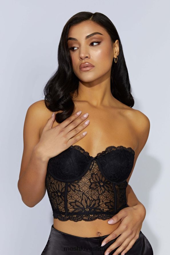 Meshki corsetto in pizzo Alessandra vestiario nero 6L048P1083