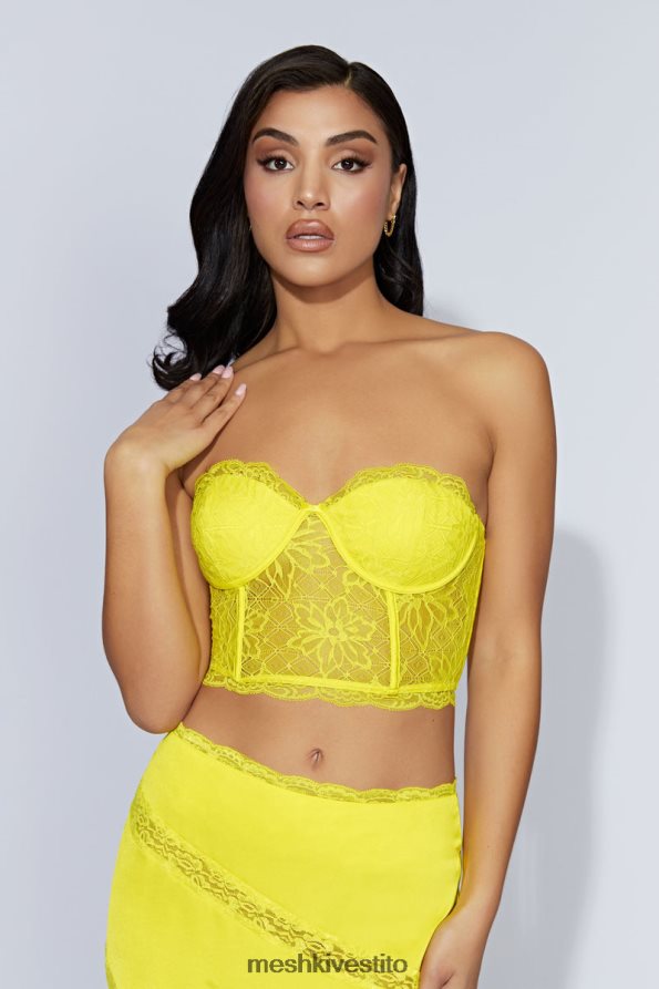 Meshki corsetto in pizzo Alessandra vestiario verde fresco 6L048P1071