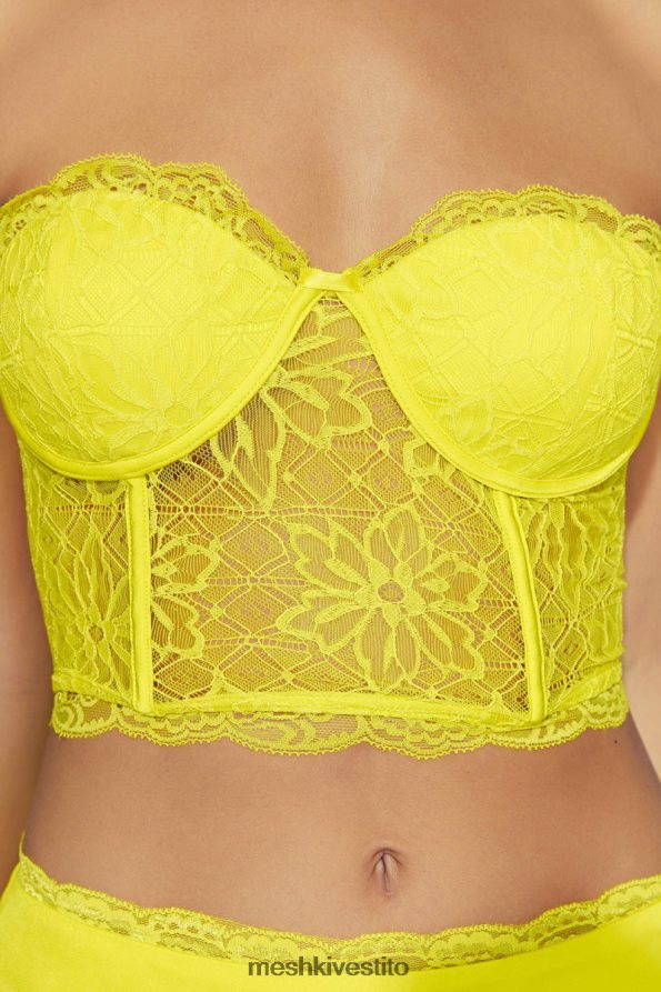 Meshki corsetto in pizzo Alessandra vestiario verde fresco 6L048P1071