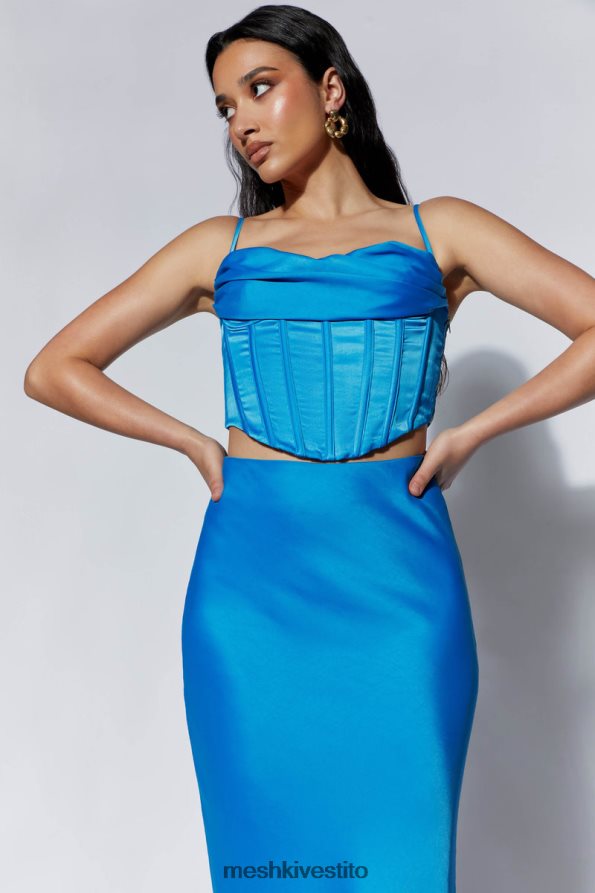 Meshki parte superiore del corsetto Cyra vestiario azzurro 6L048P1068
