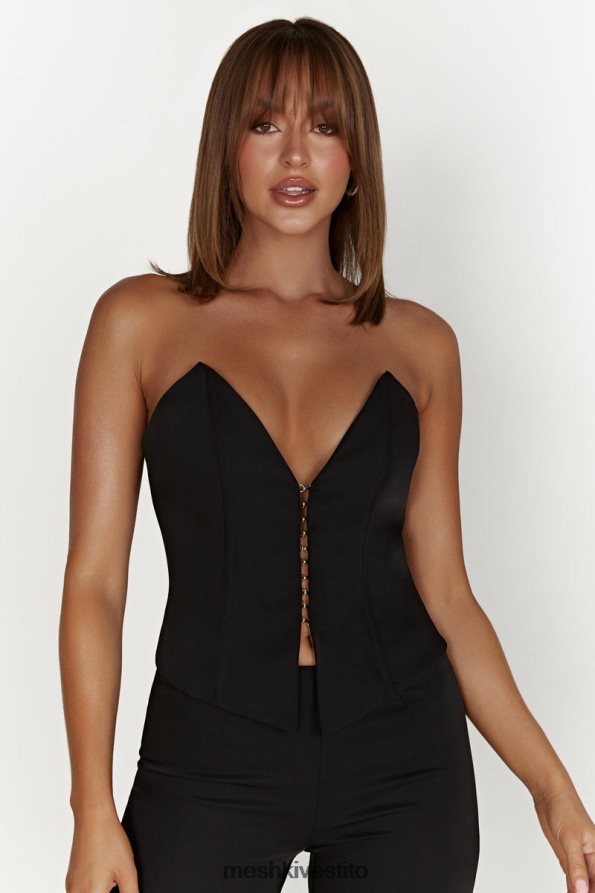 Meshki parte superiore del corsetto a punta janayia vestiario nero 6L048P854