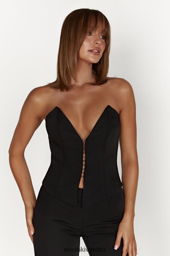 Meshki parte superiore del corsetto a punta janayia vestiario nero 6L048P854