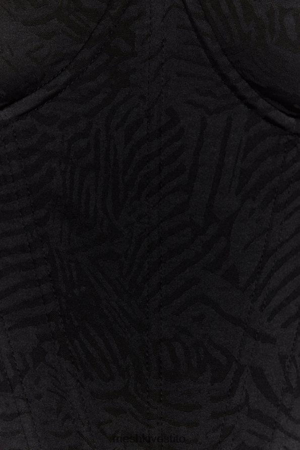 Meshki parte superiore del corsetto con ferretto di Maggie vestiario nero 6L048P1096