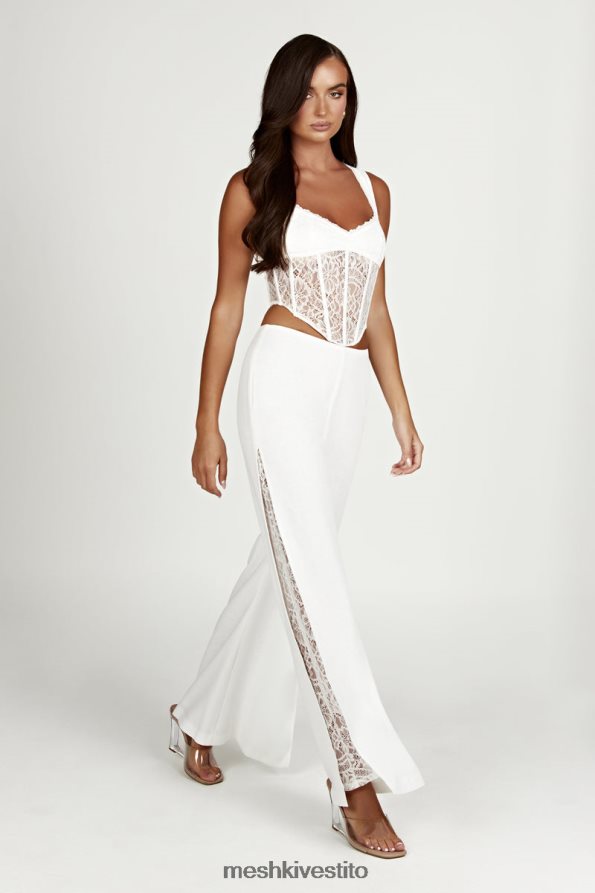 Meshki parte superiore del corsetto in pizzo aisha vestiario bianco 6L048P886