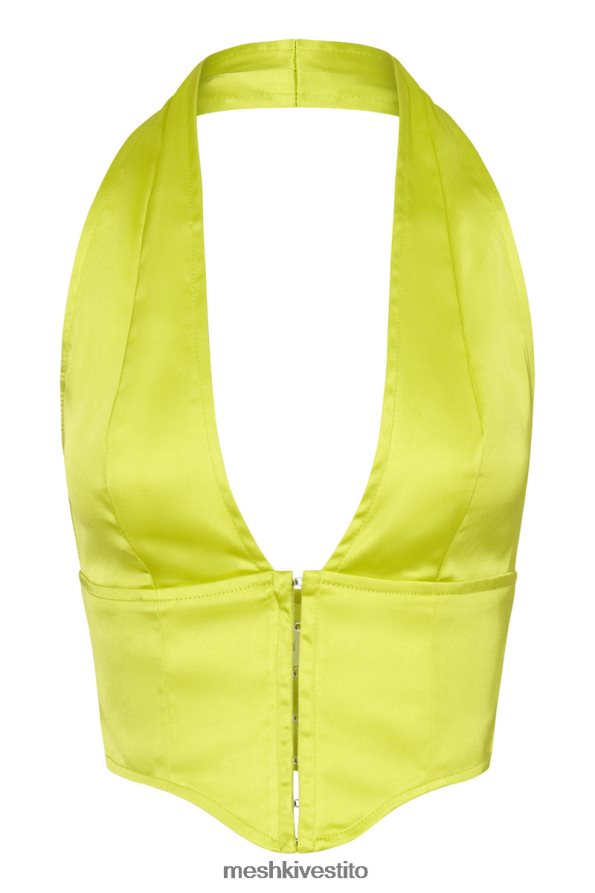 Meshki parte superiore del corsetto in raso Mallory vestiario verde fresco 6L048P1045