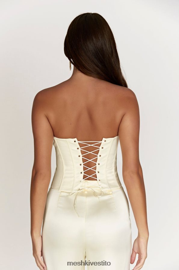 Meshki top corsetto con lacci amaya vestiario osso 6L048P1020
