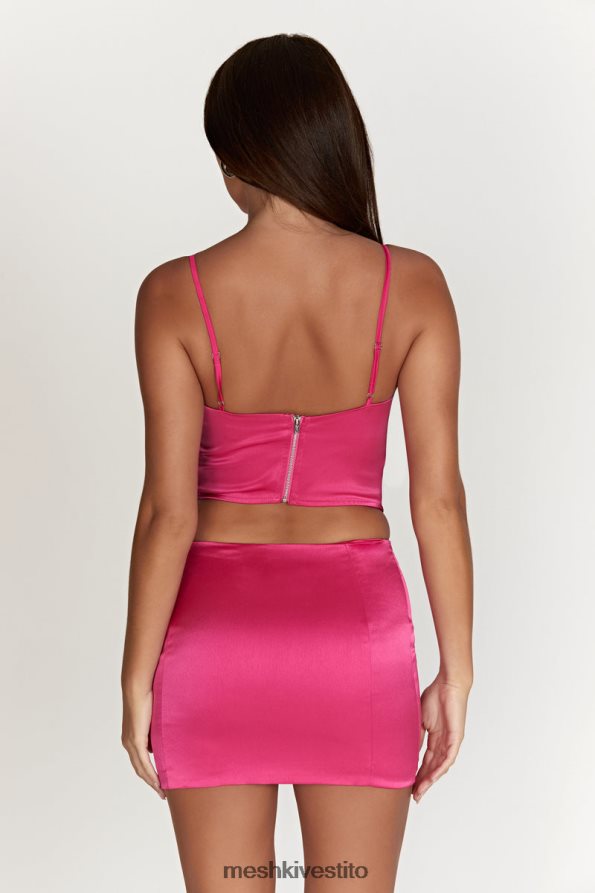 Meshki top corsetto con palangari Desirie vestiario fucsia 6L048P997