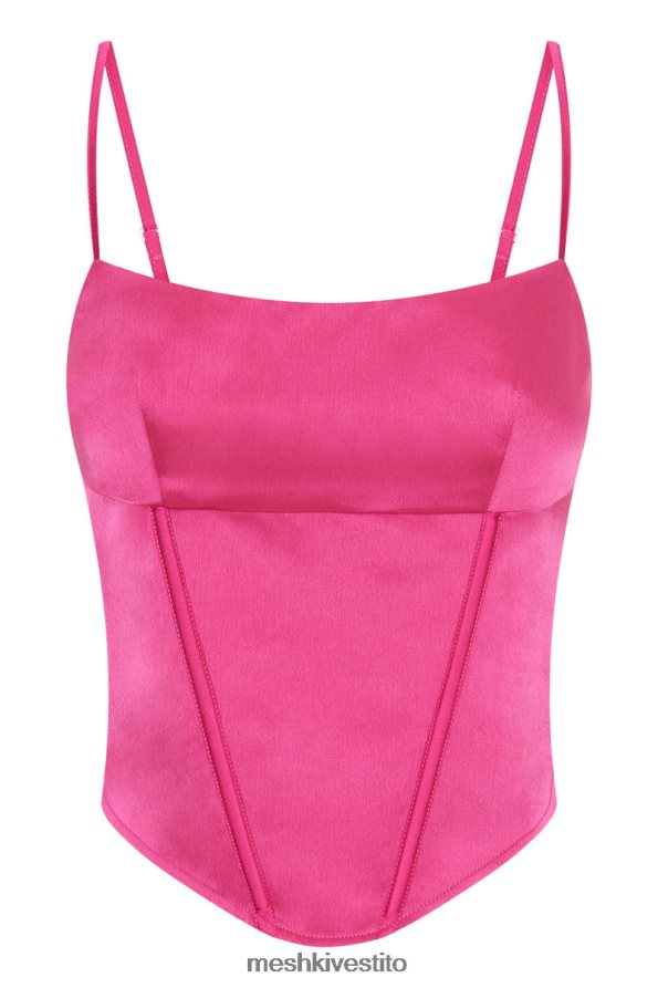 Meshki top corsetto con palangari Desirie vestiario fucsia 6L048P997