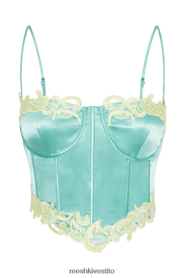 Meshki top corsetto tatiana con pizzo vestiario menta 6L048P998