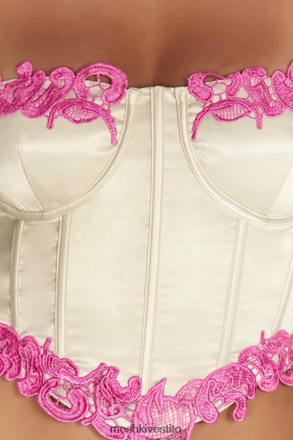 Meshki top corsetto tatiana con pizzo vestiario nudo 6L048P1017