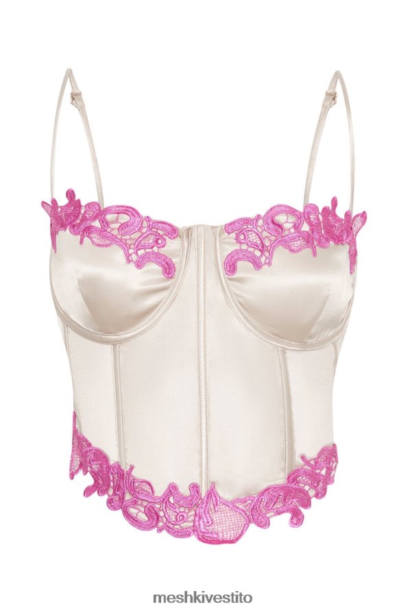 Meshki top corsetto tatiana con pizzo vestiario nudo 6L048P1017