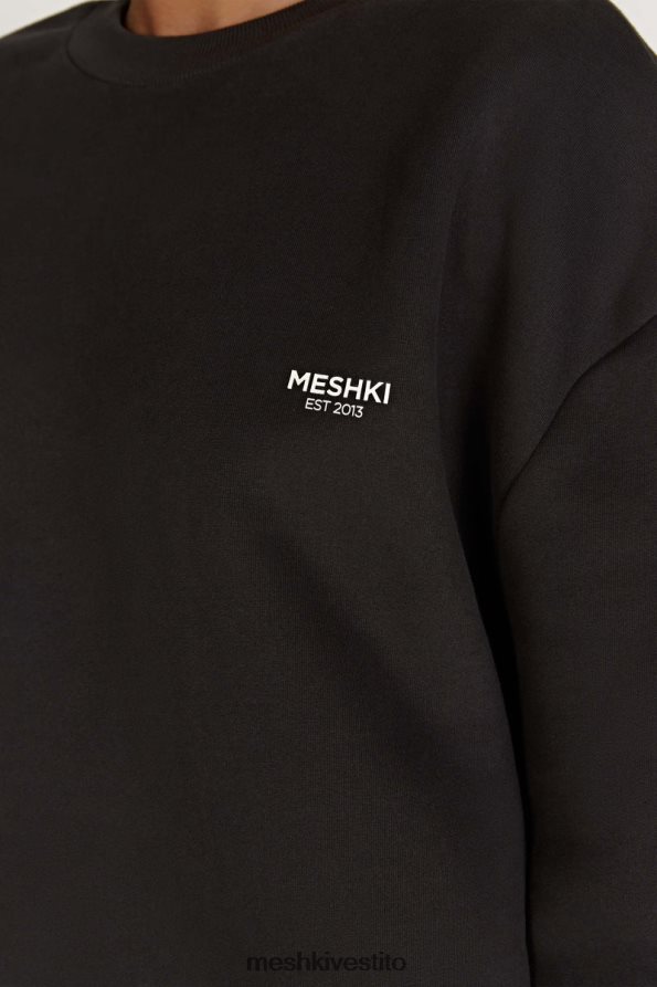 Meshki Maglione girocollo oversize Phoenix vestiario nero crepuscolo 6L048P809