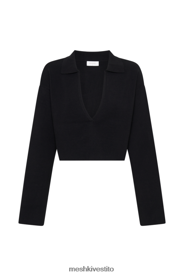 Meshki Maglione lavorato a maglia con colletto di Lennox vestiario nero 6L048P913
